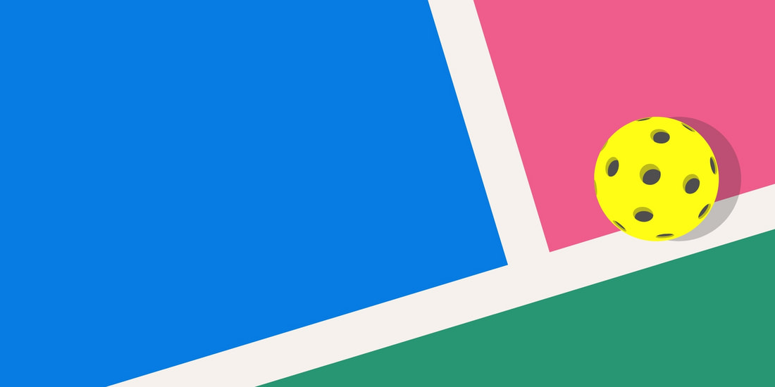 Colourful tennis and pickleball courts at Elsternwick Park